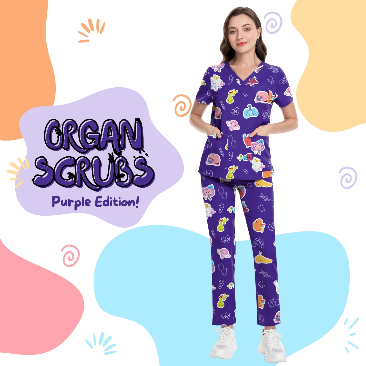 Purple Organ Scrubs