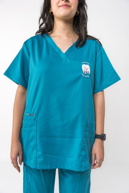 "Keep Smiling" Scrub Top