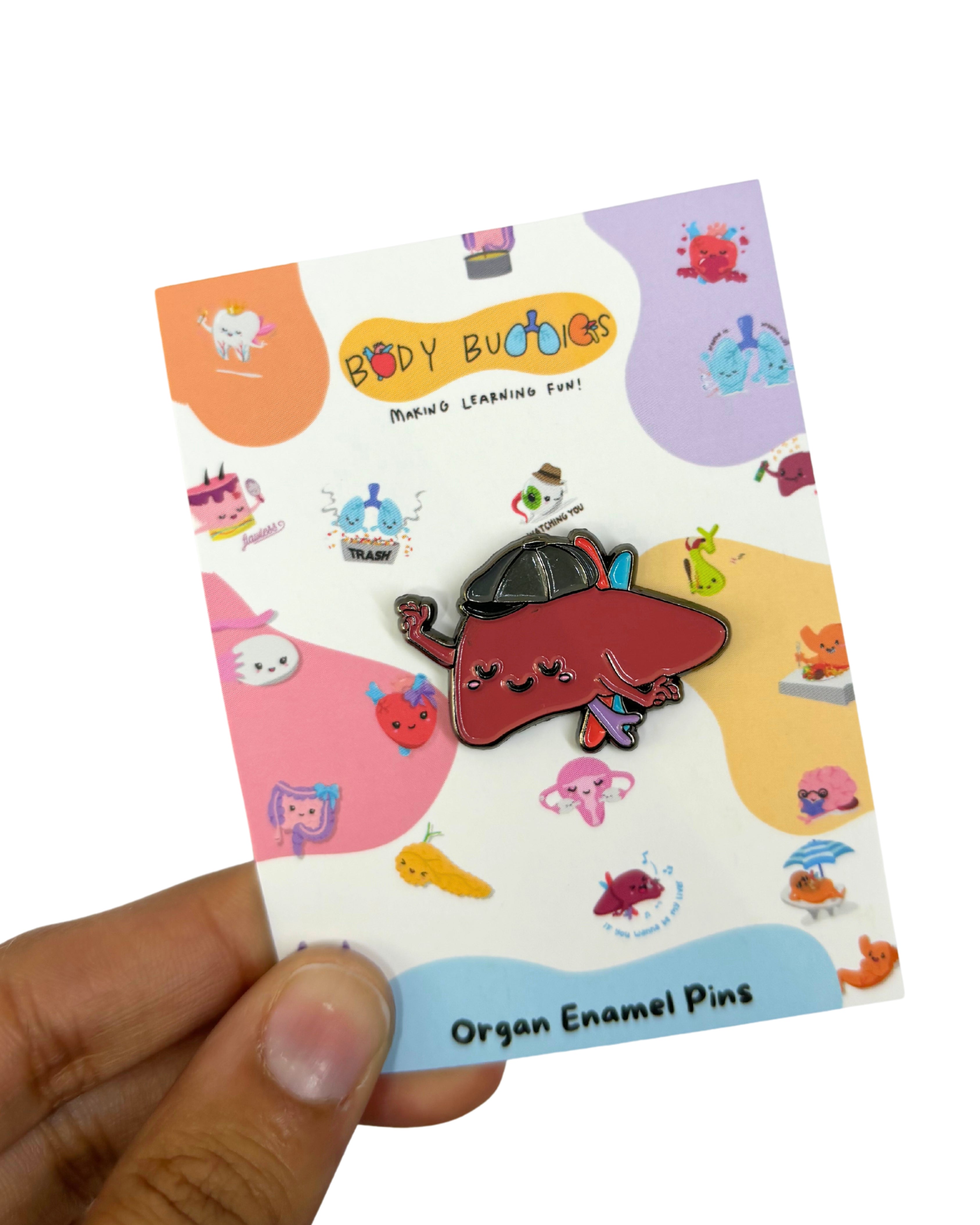 Oliver the Liver Pin – Body Buddies Australia